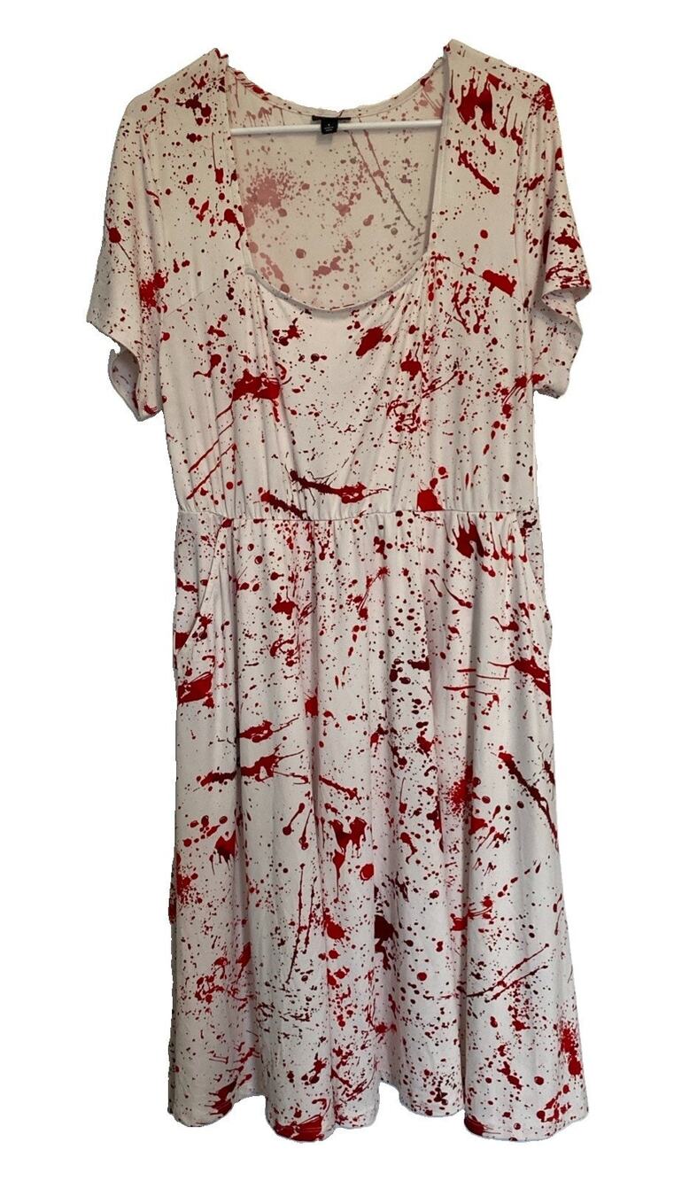 Torrid Size 1 Dress Blood Splatter Dexter Crime Scene Costume Halloween Plus
